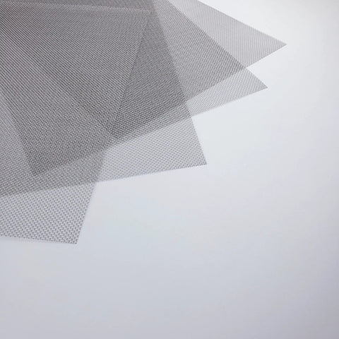 Four sheets of Rust-Resistant 304 Stainless Steel Mesh Screen for windows and vents, durable woven wire guard, 11.81 by 8.27 inches, 1mm holes 20 mesh.