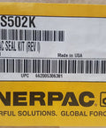 RCS502K Cylinder Valve Repair Kit Seal For Hydraulic Cylinders packaging label with product details and barcodes