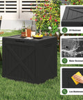 31 Gallon Barn Style Outdoor Deck Box Waterproof Storage Chest With Lockable Lid Built Tough Weatherproof UV Resistant Resin Bin