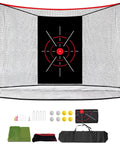 10x7Ft Golf Net With Turf Mat And Noise Free Target For Backyard, Garage, And Terrace Your All In One Practice Net