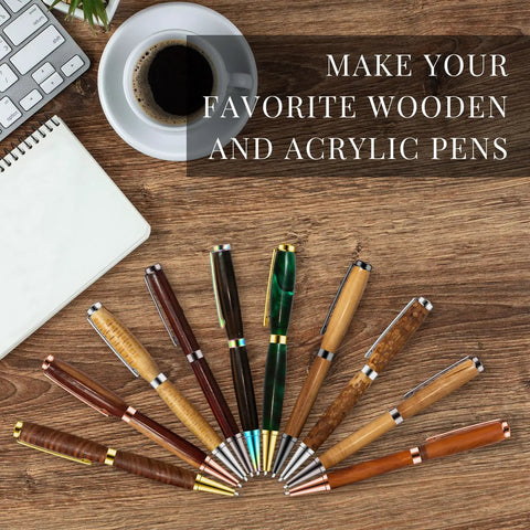Level Up Your DIY Flow With This Bulk 48 Piece Pen Making Kit For Wood Turning Featuring 7mm Slimline Refills For Seamless Lathe Turning And Legit Writer Vibes