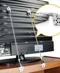 Heavy Duty TV Safety Straps Two Pack Anti Tip Straps With Sturdy Hardware Included securing TV to table