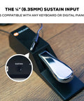 Universal Sustain Pedal With Piano Style Action For MIDI Keyboards And Digital Pianos Heavy Duty Chrome Foot Pedal