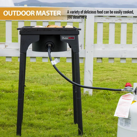Portable Propane Burner For Camping And Outdoor Cooking With Adjustable Legs Easy To Carry Gas Stove For Home Brewing