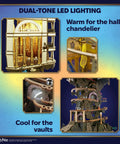 Gringotts Bank Marble Run 3D Wooden Puzzle For Adults includes gold vault and LED-lit marbles on multi-level track