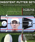 Classic Golf Putting Mirror For Alignment And Consistency Training On The Go Portable 12 By 6 Inch Practice Mirror on grass