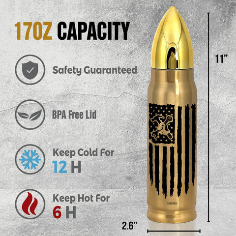 17oz Gold Stainless Steel Tumbler With American Flag Tool Design And I Fix Stuff And I Know Things Phrase A Gearhead Approved Gift For Dads