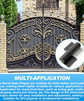 Four Pack Heavy Duty Weld On Gate Hinges Set Of 4 Barrel Style Steel Hinges With Detachable Pins shown on decorative gate