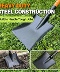 Heavy Duty Steel Flat Shovel With Detachable D Handle And Anti Slip Grip 47 Inch Square Head Shovel for Gardening
