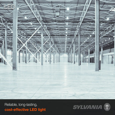 Industrial space with bright, uniform lighting showcasing Led High Lumen Retrofit Corn Lamp Delivers 16200 Lumens, 400W Equivalent.