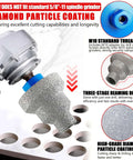 Diamond core drill bit with M10 adapter for tile drilling; blue coupling and diamond-coated edge