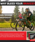 Cyclists on trail with Pro Hydraulic Brake Bleed Kit For Shimano Brakes With 120ml Mineral Oil DIY Friendly At Home No Shop Fees