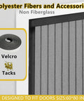 Magnetic Screen Door For 60x80 Inch Openings Fits 62x81 Inch Mesh Keeps Bugs Out With Hands Free Magnetic Closure For Interior Exterior Doors Patio Outdoor Home Use Black shown with velcro and tacks