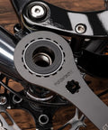 Bike Bottom Bracket Tool 16 By 44mm Install And Removal Wrench For Shimano Hollowtech II BB in use on bike frame