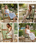 Outdoor Rocking Chair Cushions Water Resistant Replacement Cushion Set For Patio Porch Garden Sage 1 Pack Fits Most Standard Rockers Cozy And Durable All Day Comfort in various outdoor scenes.