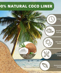 36 Inch Trough Coco Liners 3 Pack Natural Coconut Coir Fiber For Wall Basket Planters Window Box Liners Garden Planter Baskets