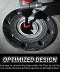 Inside Pipe Cutter For PVC Pipes With Diamond Grit Blades That Last Ten Times Longer, Two Times Faster Cuts attached to drill in use