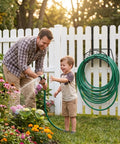 Heavy Duty Metal Hose Stand With Wall Mount Or Hanging Bracket Outdoor Water Hose Holder Reel In Black Sturdy Steel