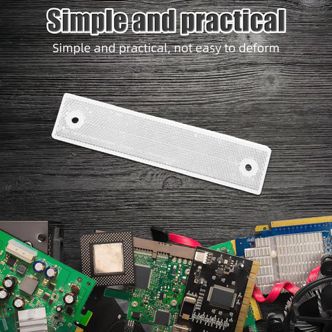 Photoelectric Sensor Reflector Panel For Industrial Automation And Busy Production Lines Space Saving Reflective Accessory Compact Plastic Rectangle Design For Factory Floors, white 18x4 cm