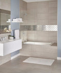 Modern bathroom featuring Townsend 24 Inch Towel Bar In Polished Chrome, Built To Last Brass Construction For Bathrooms above sink