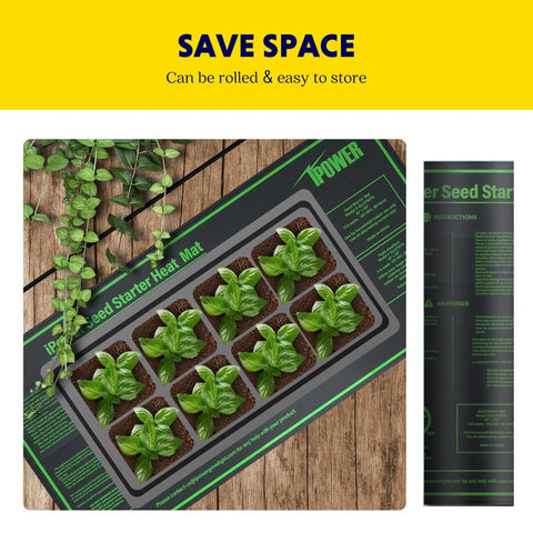 Tough As Nails Seedling Heat Mat 10 Inch By 20 Inch, Hydroponic Heating Pad Waterproof For Seed Starting, Greenhouse Germination, Keeps Roots Warmer 10 To 20 Degrees Above Ambient, Safer Heavy Duty Easy To Use