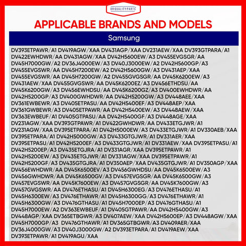 Compatible Samsung dryer models list for Induction Dryer Motor Replacement For Kenmore And Samsung Drop In DC31-00055G