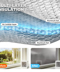 Kick Heat To The Curb With This Premium Reflective Bubble Insulation Roll For RV Weather Protection And Home Window Sun Guard Double Sided Aluminum Foil Thermal Barrier Keeps Your Rig Chill, showcasing layers of aluminum foil and air bubble insulation.