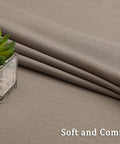 Close-up of stone-toned fabric texture from Stone Curtains Two Panel Set For Living Room, Semi Sheer Light Filtering Drapes.