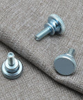 10 Pack M4 Knurled Thumb Screws Zinc Plated Flat Head Knobs Carbon Steel Rust Resistant Bolt Kit on fabric background