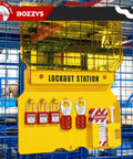Lockout Tagout Kit and Wall Station for OSHA Safety, 6-Position Lockout Station with 3 Keyed-Different Padlocks, 2 Steel Hasps