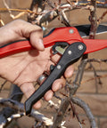 Ratcheting Hand Pruner For Thick Stems And Branches, Three-Quarter Inch Cut Capacity Garden Pruning Shears in hand cutting branch