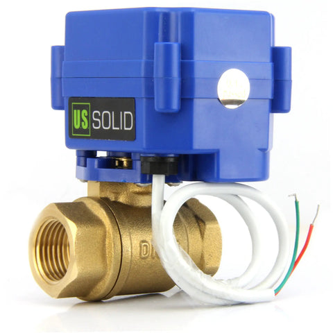 Motorized Brass Ball Valve 1 Inch With Standard Port 9 To 24V AC DC And Two Wire Auto Return Setup Reliable NPT Threading