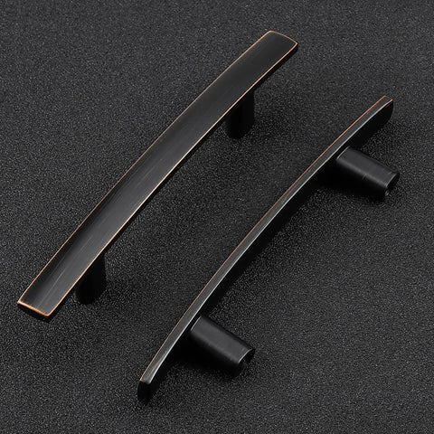 Oil Rubbed Bronze Curved Cabinet Handles Arch Drawer Pulls For Kitchen 3 Inch Hole Centers 25 Pack Durable Zinc Alloy