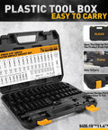 Three Eighths Drive Impact Socket Set With Fifty Piece Shallow And Deep Sockets In Metric And Standard