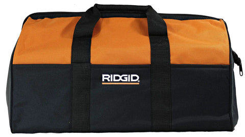 Canvas Power Tool Contractor Bag With Heavy Duty Cross Stitch Handles Notched Feet For Floor Stability External Pockets
