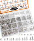 Everyday Tiny Stainless Steel Micro Screws And Nuts Kit For Glasses Watches Clocks Computers And DIY Projects Includes Sizes M1 M1.2 M1.4 M1.6 M2 M2.5 With Phillips Pan Head Tiny Screws And Nuts 1120 Piece Assortment in a plastic case