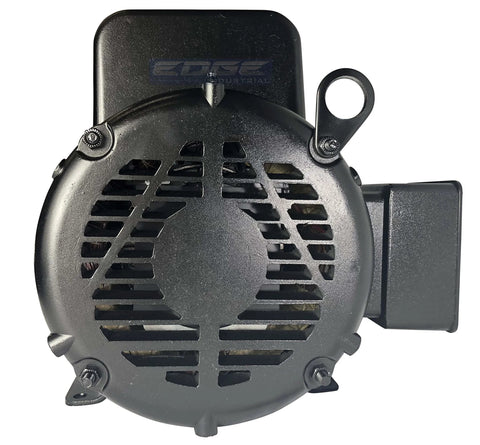 Front view of 7.5HP Single Phase Compressor Duty Industrial Electric Motor 215T Frame 1750 RPM 208-230V Open Drip Proof Enclosure