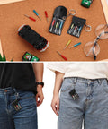 40 Set Mini Screwdriver Keychain Kit With Portable Pouch And Snap Hook Includes 3 Colorful Mini Screwdrivers In Red Yellow Blue