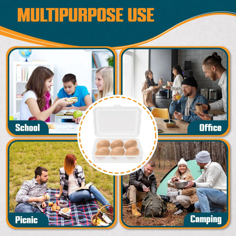 6 Grid Plastic Egg Carrier For Camping And Travel On The Go Portable Food Grade Egg Holder Box For Picnic Refrigerator
