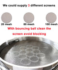 Top Shelf Electric Vibrating Sifter Screen Shaker Machine with 20, 80, 100 mesh screens showcased on stainless steel frame.