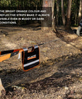 Vinyl Winch Cable Damper With High Visibility Reflective Strip For Safe Recovery on winch line in forest terrain