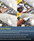 Step-by-step surface preparation with Foundation Crack Repair Kit With Polyurethane Injection Foam For Leaking Basement Walls