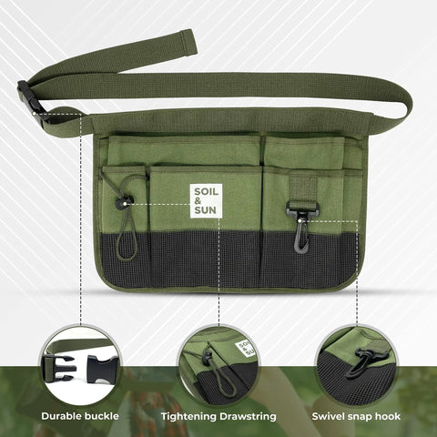 Essential Garden Tool Belt For Women Apron With Pockets Canvas Utility Belt For DIYers Teachers And On The Go Gardeners