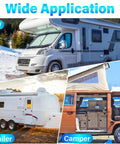 Easy Install RV Screen Door Handle Grab Bar No Fuss Protection For Campers Heavy Duty Aluminum Door Handle With Soft Grip And Adjustable Length For Smooth Entry on RV, trailer, and camper