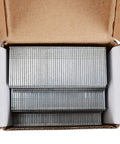 Premium 16 Gauge Galvanized Finish Nails Featuring Sharp Chisel Points And Adhesive Collation For No Sweat Assembly Ideal For Smooth Carpentry And Fine Trim Jobs Reliable 900 Piece Size Assortment in open box.