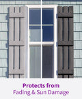 Outdoor Restorer For Vinyl, Plastic, Stone And Metal That Deeply Penetrates Faded Weathered Surfaces And Revives Patio Furniture, Shutters, Siding And Grills, 16 Ounce Formula Covers Up To 800 Sq Ft - before and after shutter protection from sun damage
