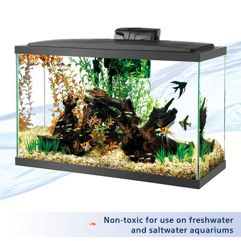 Aquarium showcasing healthy fish and plants, promoted for use with Clear Silicone Aquarium Sealant 3 Ounce Tube Waterproof And Flexible Bond For Freshwater And Saltwater Tanks Non Toxic Safe For Fish Easy To Apply Long Lasting Sealant That Stops Leaks Without Cracking Or Shrinking