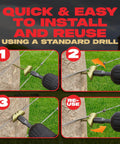 Game Changing Screw In Fence Staples installation steps, 1.5 Inch Drill Driven Build for quick outdoor setup.
