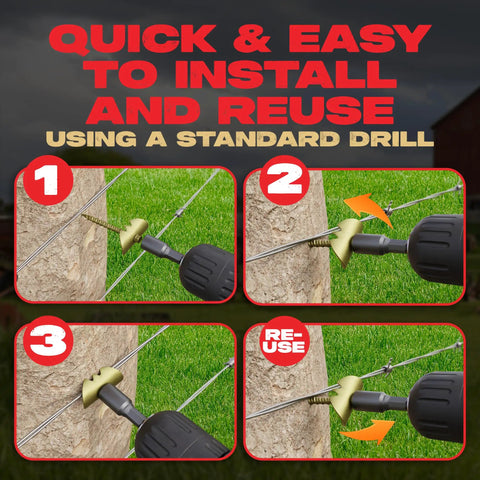 Game Changing Screw In Fence Staples installation steps, 1.5 Inch Drill Driven Build for quick outdoor setup.