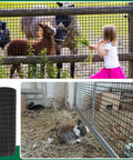164 Foot Plastic Mesh Fence Roll Reusable Safety Barrier Netting For Construction Animals Garden Pool Snow Fence And Temporary Fencing Solutions Black in use for animal enclosures.